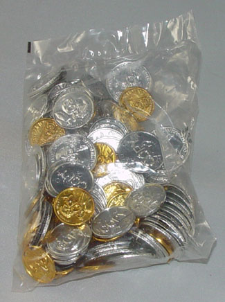 Bag of  US Plastic Play Coins